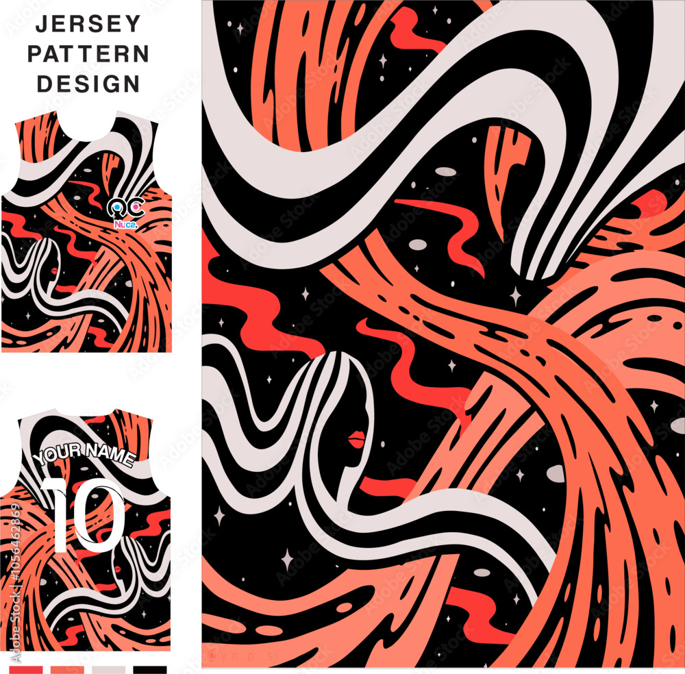 Abstract concept vector jersey pattern template for printing or sublimation sports uniforms football, volleyball, basketball, e-sports, cycling and fishing. Pattern jersey printing. Abstract concept vector jersey pattern template for printing or sublimation sports uniforms football, volleyball, basketball, e-sports, cycling and fishing. Pattern jersey printing.