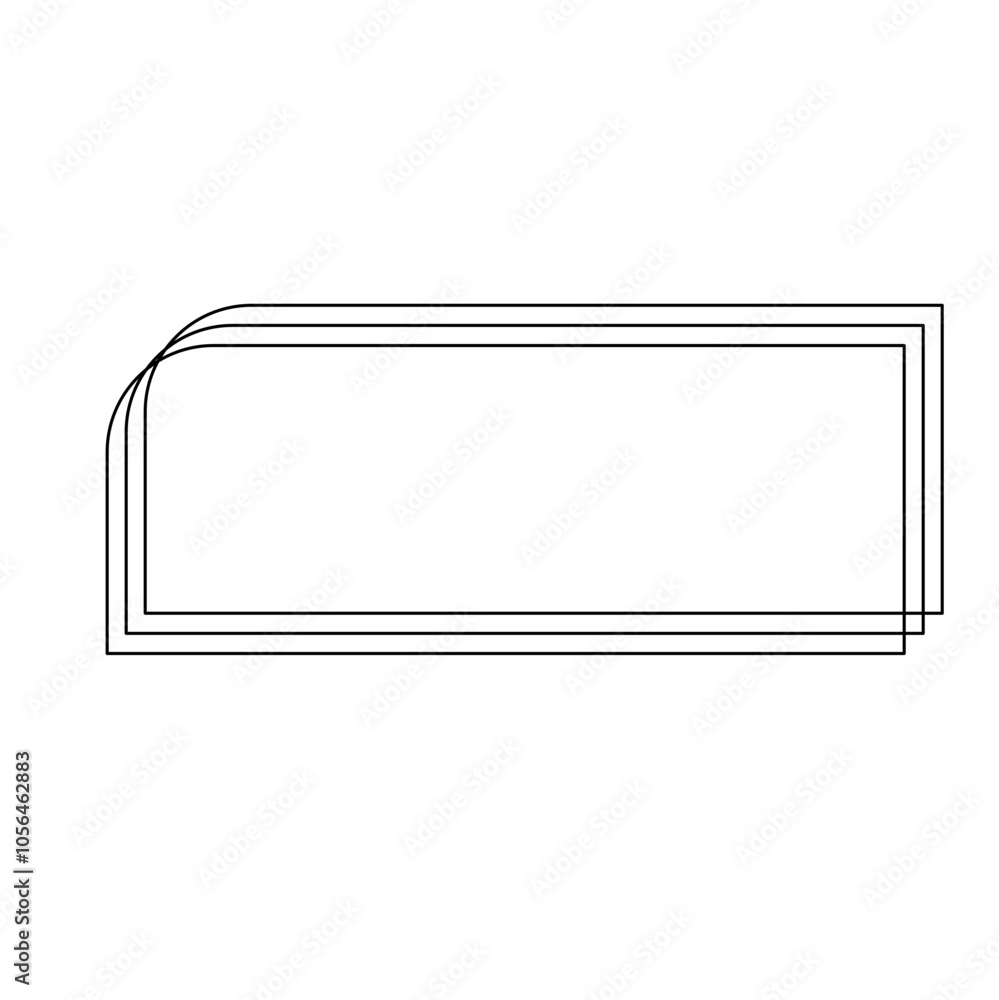 Modern geo rounded rectangle line Modern geo rounded rectangle line