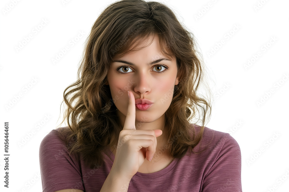 Beautiful woman with finger over her lips shhhh. Beautiful woman with finger over her lips shhhh.