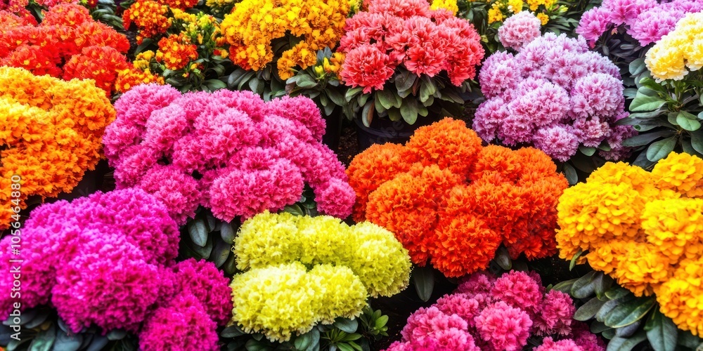 A vibrant display of colorful flowers in various shades, showcasing nature's beauty. A vibrant display of colorful flowers in various shades, showcasing nature's beauty.