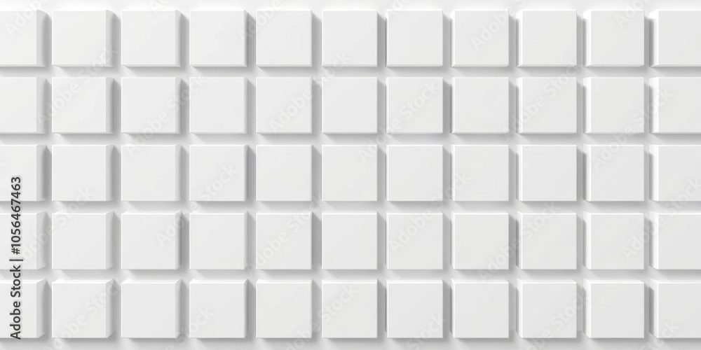Random arrangement of beveled white cube boxes creating a modern background with copy space, geometric, block Random arrangement of beveled white cube boxes creating a modern background with copy space, geometric, block