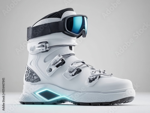 A collection of highperformance snowboarding gear including boots, bindings, and goggles focus on, winter sports essentials, dynamic, fusion, gear shop backdrop photo