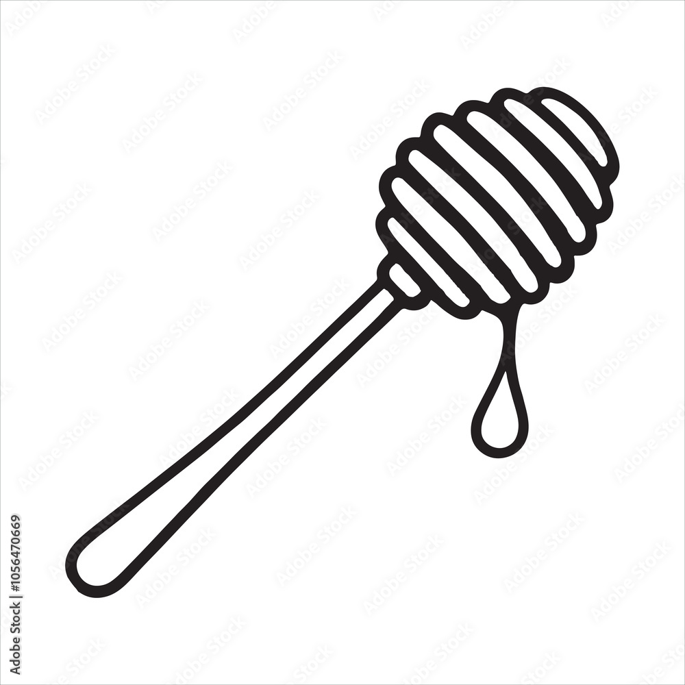 single one line honey spoon, honey dipper wand. Hand drawn doodle silhouette on white background
single one line honey spoon, honey dipper wand. Hand drawn doodle silhouette on white background