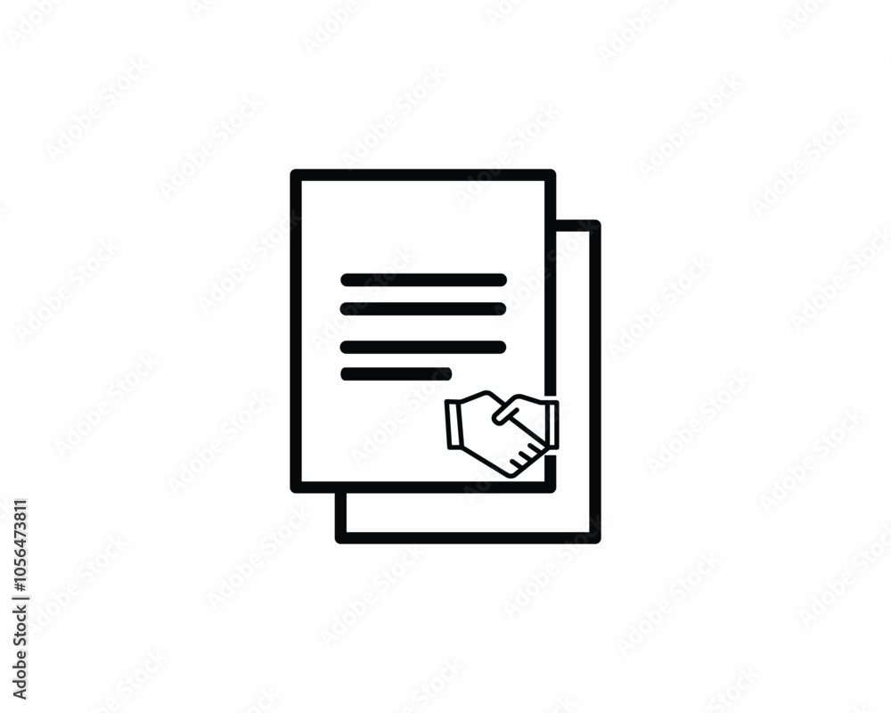 Agreement icon vector symbol design illustration Agreement icon vector symbol design illustration