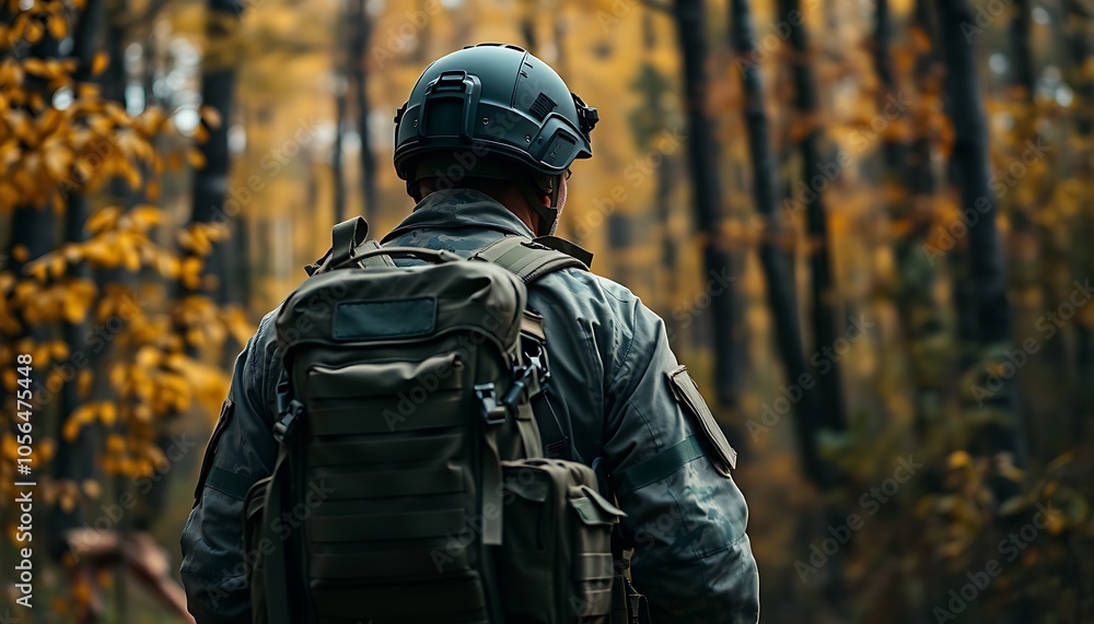 Fototapeta premium Navigating Nature and the Demands of Military Life