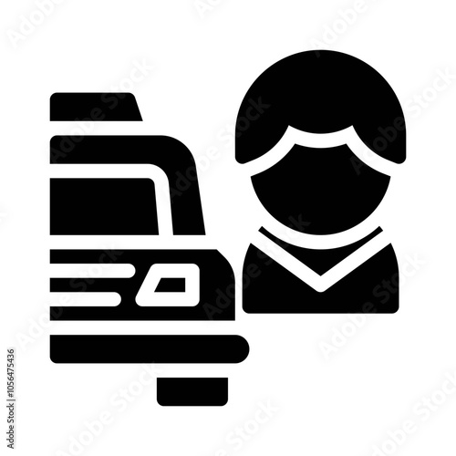 Taxi Driver glyph icon