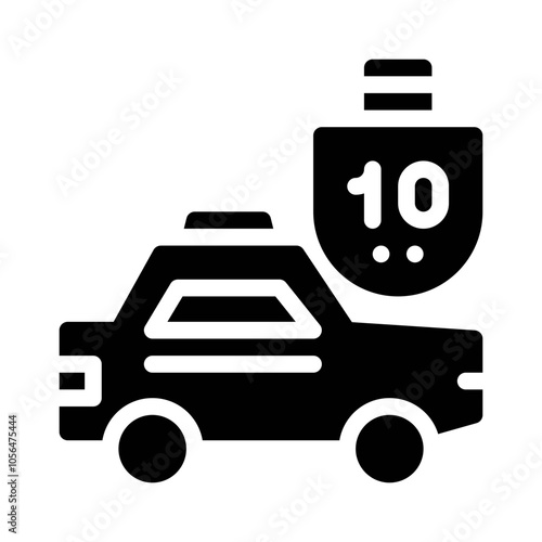 Taxi Meter glyph icon