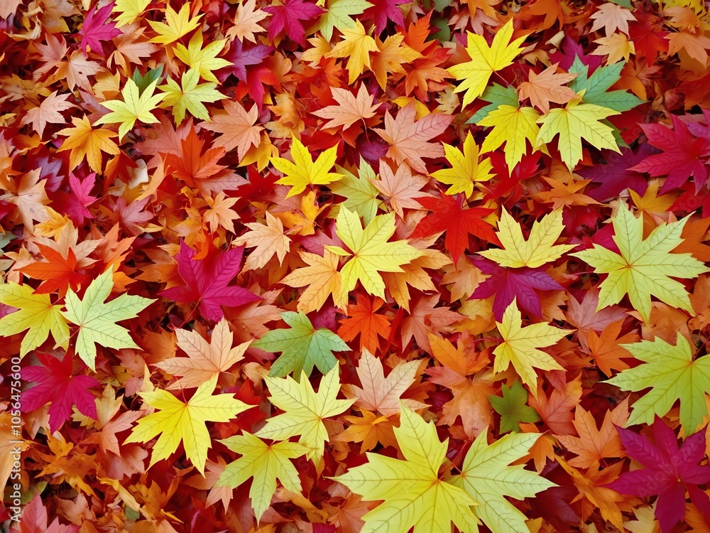 Autumn background featuring a vibrant carpet of fallen maple leaves, orange, scenic, nature Autumn background featuring a vibrant carpet of fallen maple leaves, orange, scenic, nature