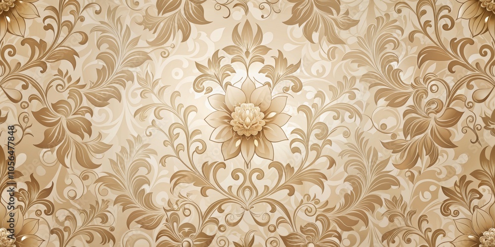 Elegant Brown Floral Pattern A Seamless Design for Luxury Decor Elegant Brown Floral Pattern A Seamless Design for Luxury Decor