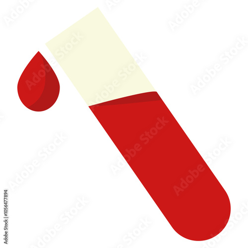 Blood Donor Element on White Background. Donation Blood Concept. Vector Illustration.