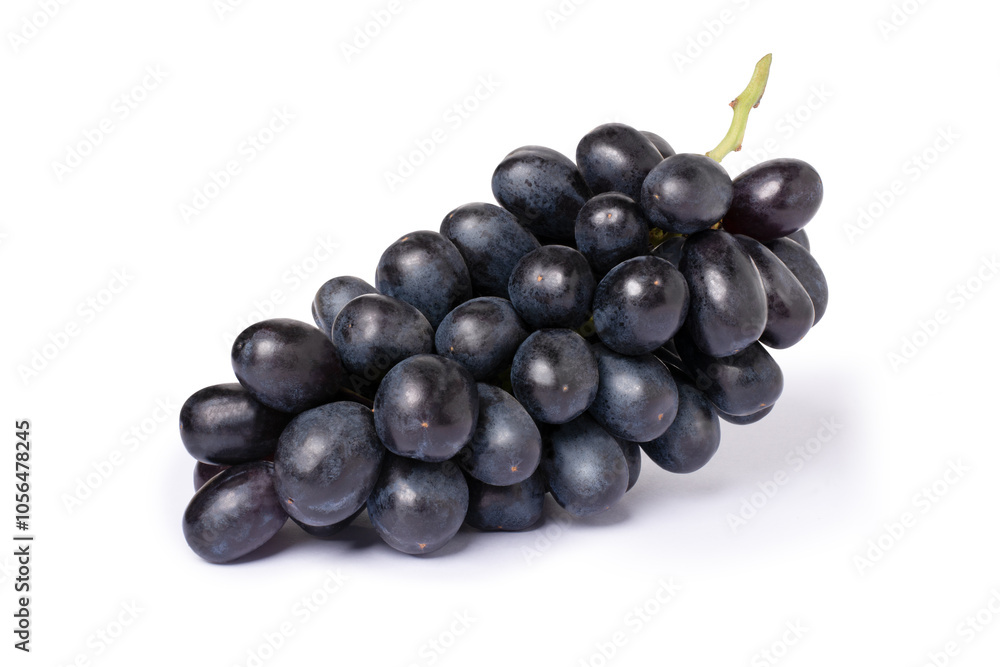 Black grapes isolated on white Black grapes isolated on white