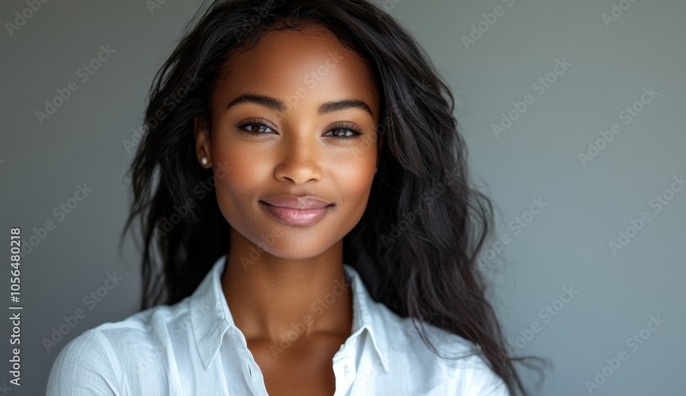 A confident woman in a bright and soft color formal attire with a bright smile, set against a simple white background. A confident woman in a bright and soft color formal attire with a bright smile, set against a simple white background.