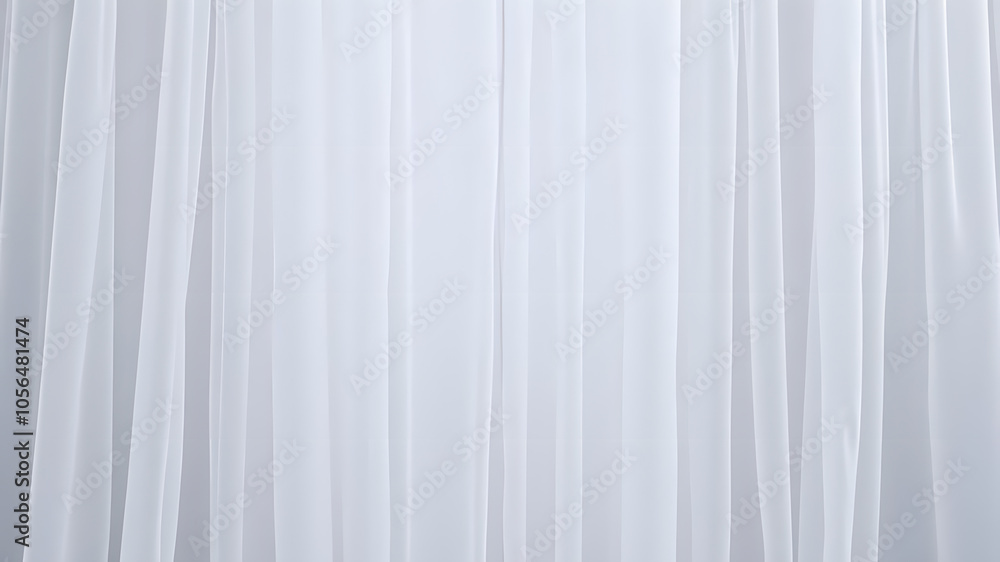 A white curtain with a white background A white curtain with a white background