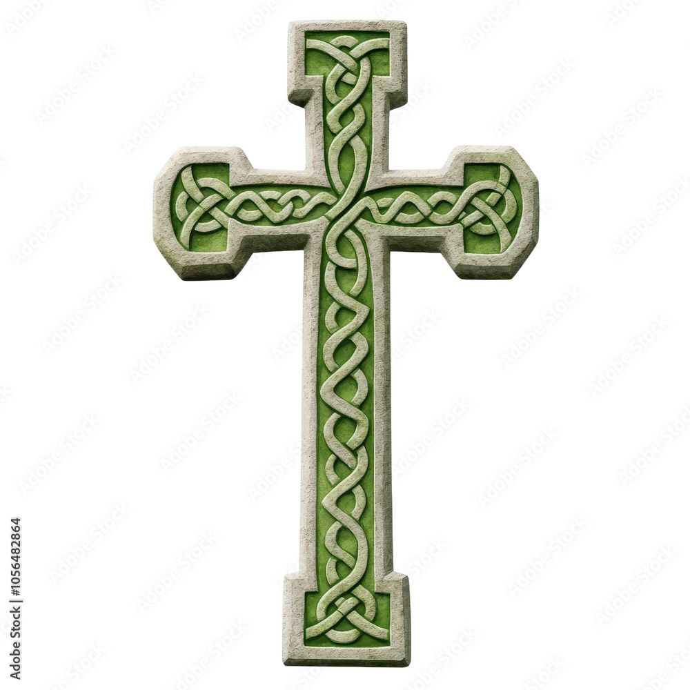 Wooden Celtic cross, a sacred symbol of Christian faith, isolated on a white background Wooden Celtic cross, a sacred symbol of Christian faith, isolated on a white background