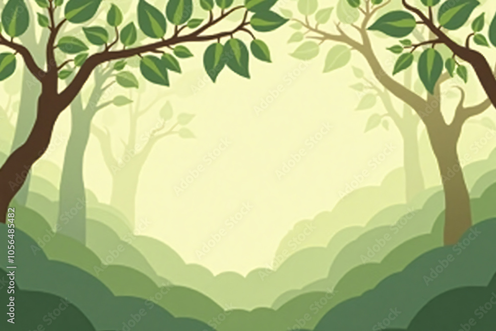 Obraz premium Abstract calming forest canopy