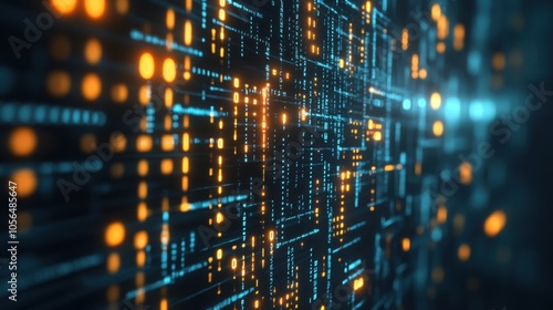 Wallpaper Mural 3d illustration of binary code. Abstract technology background. Network concept. Torontodigital.ca