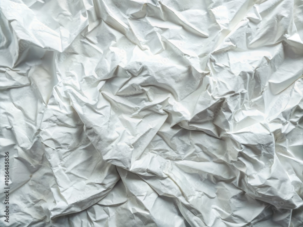 Versatile white crumpled paper texture ideal for crafting, interior decoration, and festive New Year design projects, adding a unique touch to your creative endeavors. Versatile white crumpled paper texture ideal for crafting, interior decoration, and festive New Year design projects, adding a unique touch to your creative endeavors.