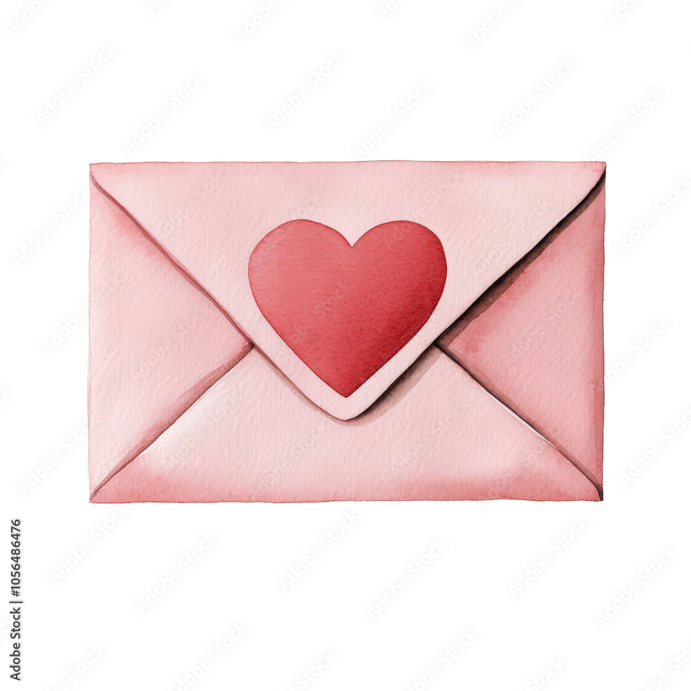 Heart-shaped envelope, a symbol of love and romance, ready to deliver a heartfelt message Heart-shaped envelope, a symbol of love and romance, ready to deliver a heartfelt message