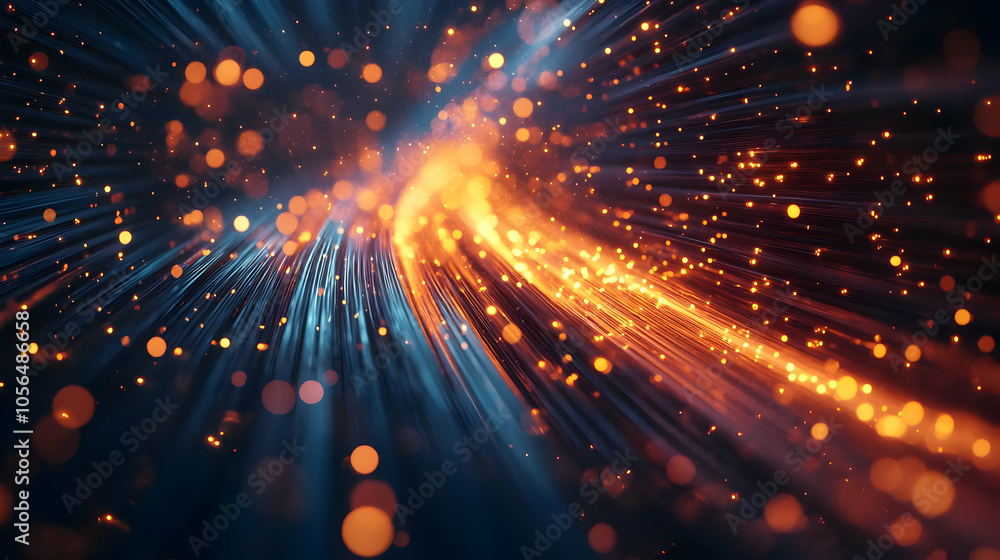 Abstract Background with Bright Lights and Glowing Bokeh Abstract Background with Bright Lights and Glowing Bokeh