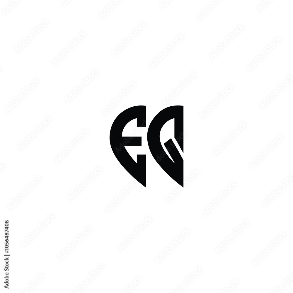 EQ monogram logo design letter text name symbol monochrome logotype alphabet character simple logo EQ monogram logo design letter text name symbol monochrome logotype alphabet character simple logo