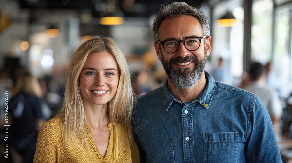 A photo of an elderly man and a young woman A photo of an elderly man and a young woman