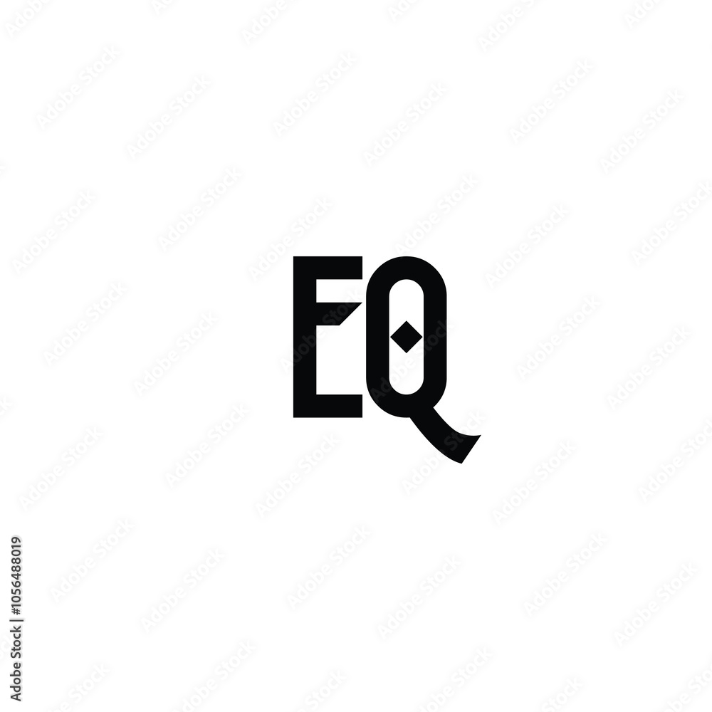 EQ monogram logo design letter text name symbol monochrome logotype alphabet character simple logo EQ monogram logo design letter text name symbol monochrome logotype alphabet character simple logo