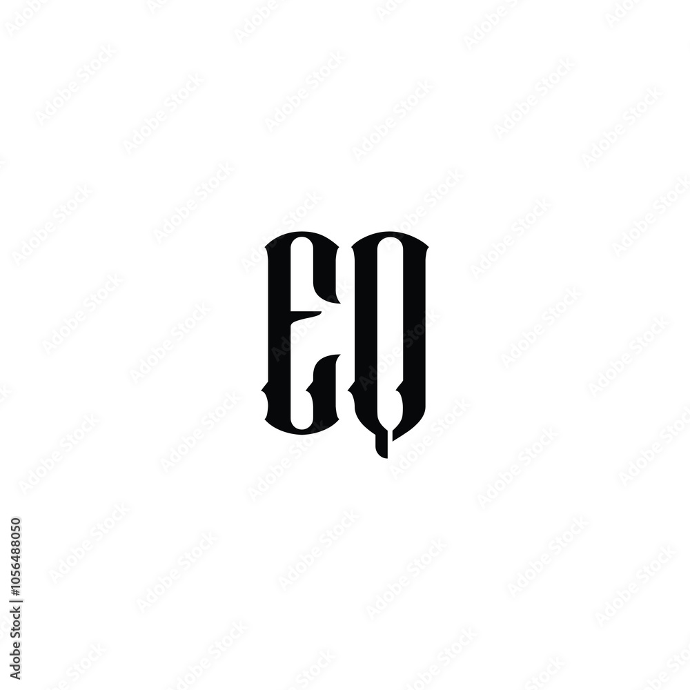 EQ monogram logo design letter text name symbol monochrome logotype alphabet character simple logo EQ monogram logo design letter text name symbol monochrome logotype alphabet character simple logo