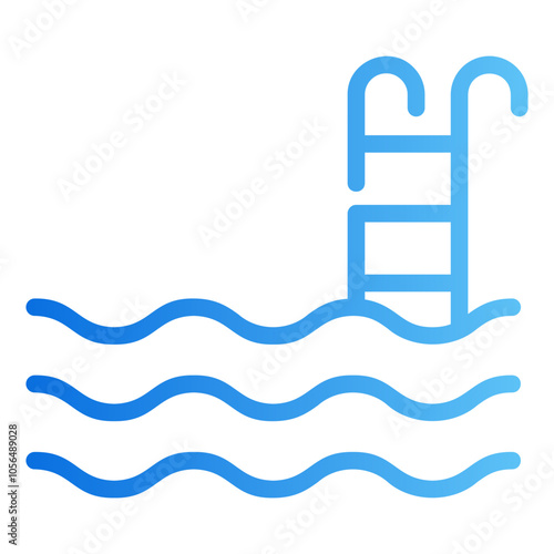 swimming pool Gradient icon