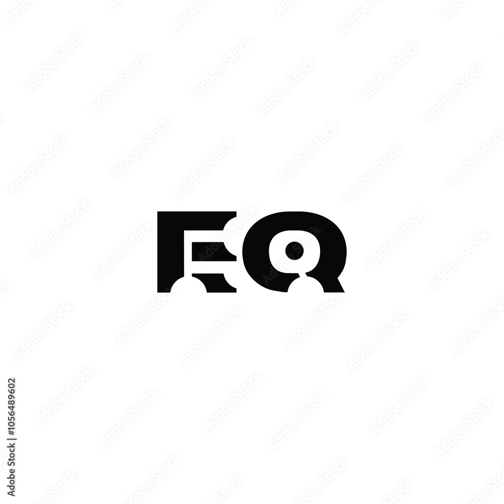 EQ monogram logo design letter text name symbol monochrome logotype alphabet character simple logo EQ monogram logo design letter text name symbol monochrome logotype alphabet character simple logo