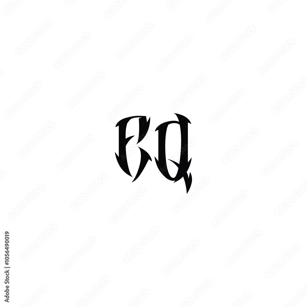 EQ monogram logo design letter text name symbol monochrome logotype alphabet character simple logo EQ monogram logo design letter text name symbol monochrome logotype alphabet character simple logo