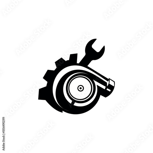 logo turbo designs simple and elegant. automotive logo design vector
