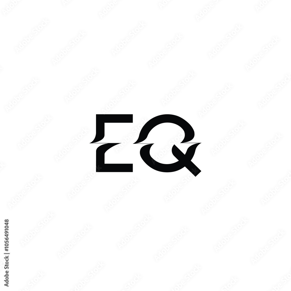 EQ monogram logo design letter text name symbol monochrome logotype alphabet character simple logo EQ monogram logo design letter text name symbol monochrome logotype alphabet character simple logo