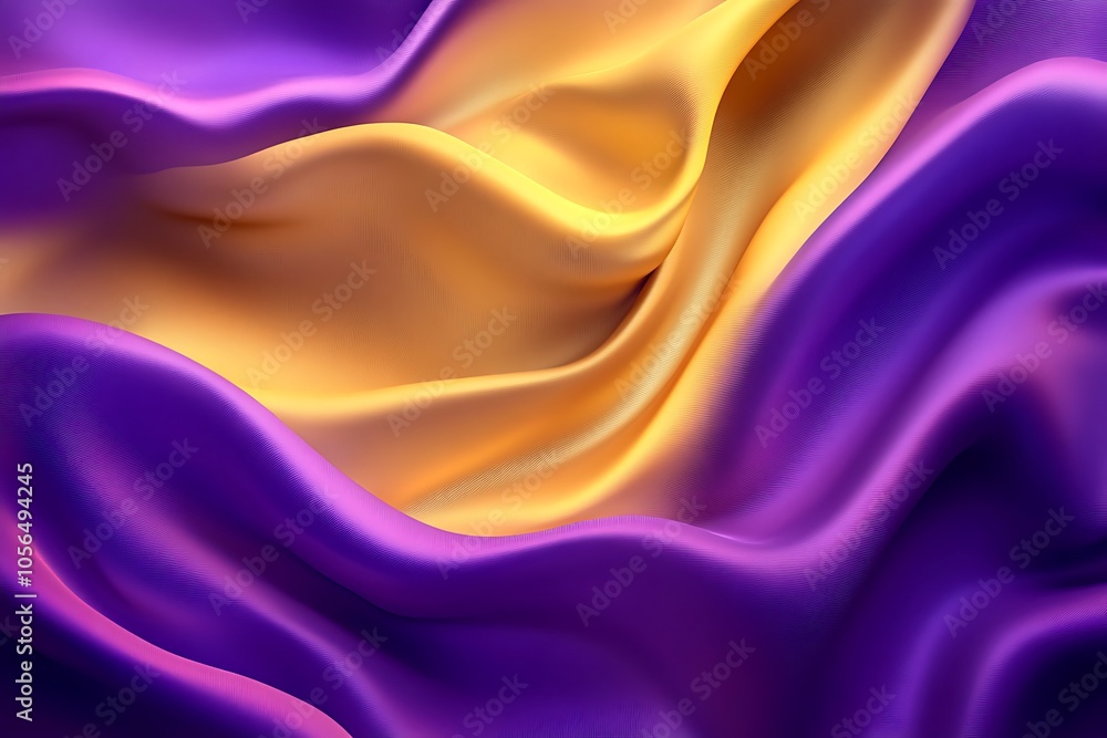 Obraz premium Purple and Yellow Fabric Abstract