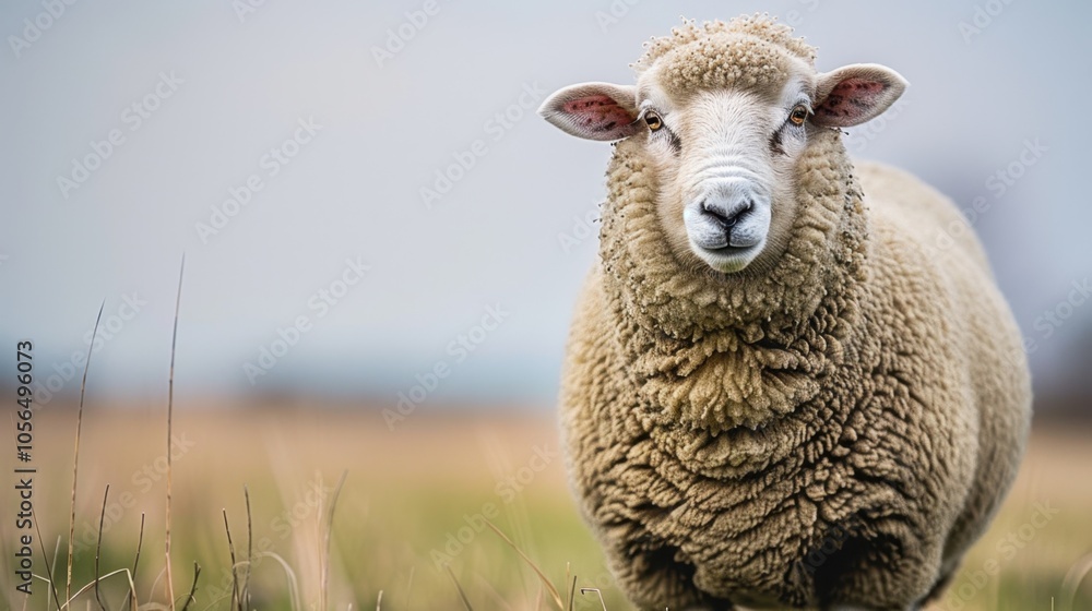 Obraz premium Wool Fiber: A protein fiber obtained from sheep, wool is known for its insulation, elasticity, and water-repellent qualities, perfect for clothing and blankets.