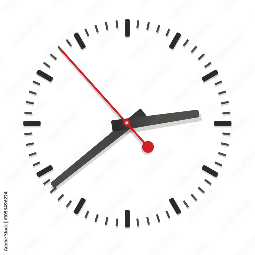 Analog clock on white background Analog clock on white background