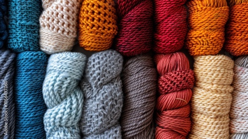 Acrylic Fiber: This lightweight synthetic fiber looks like wool and is often used in sweaters and blankets, prized for its warmth and moisture-resistant qualities.
 photo