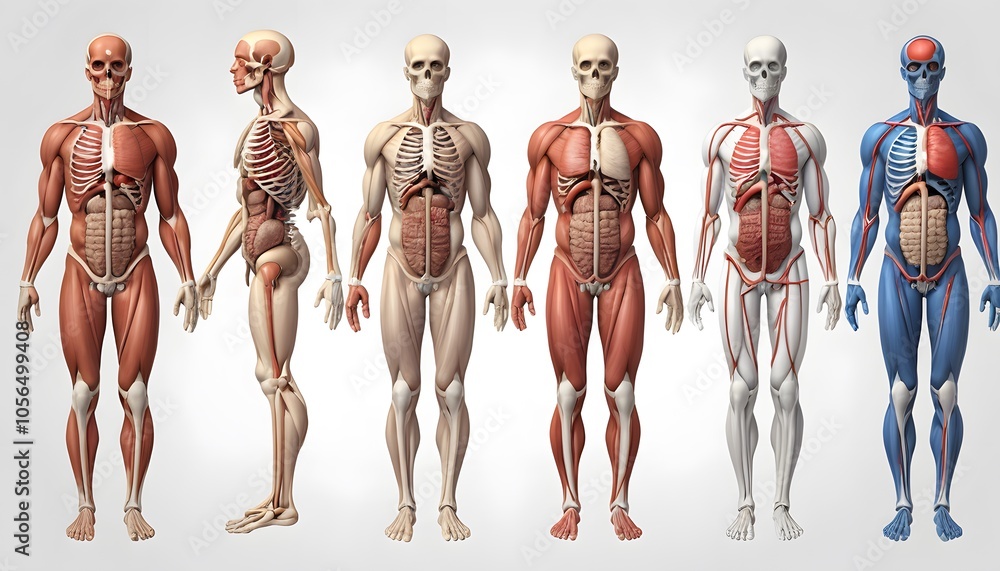 Illustration of the Human Body Organ System Highlighting Major Organs and Their Functions for Educational Use Illustration of the Human Body Organ System Highlighting Major Organs and Their Functions for Educational Use