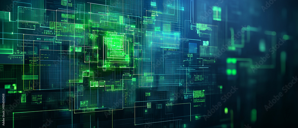 Obraz premium Abstract Digital Grid.