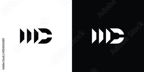 Modern and cool MD  logo design