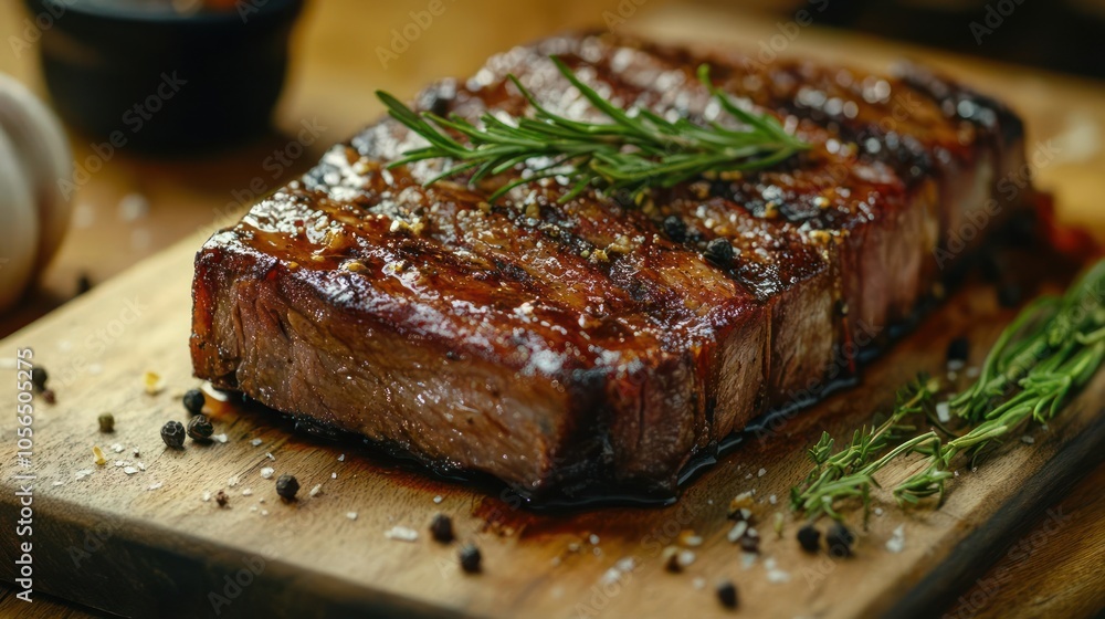 A close-up of succulent, cooked steak sliced and seasoned with pepper. A close-up of succulent, cooked steak sliced and seasoned with pepper.