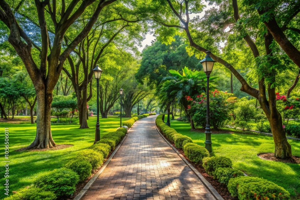 Winding through lush foliage, this serene park pathway invites leisurely walks and offers a tranquil escape, providing moments of relaxation in a peaceful natural setting. Winding through lush foliage, this serene park pathway invites leisurely walks and offers a tranquil escape, providing moments of relaxation in a peaceful natural setting.