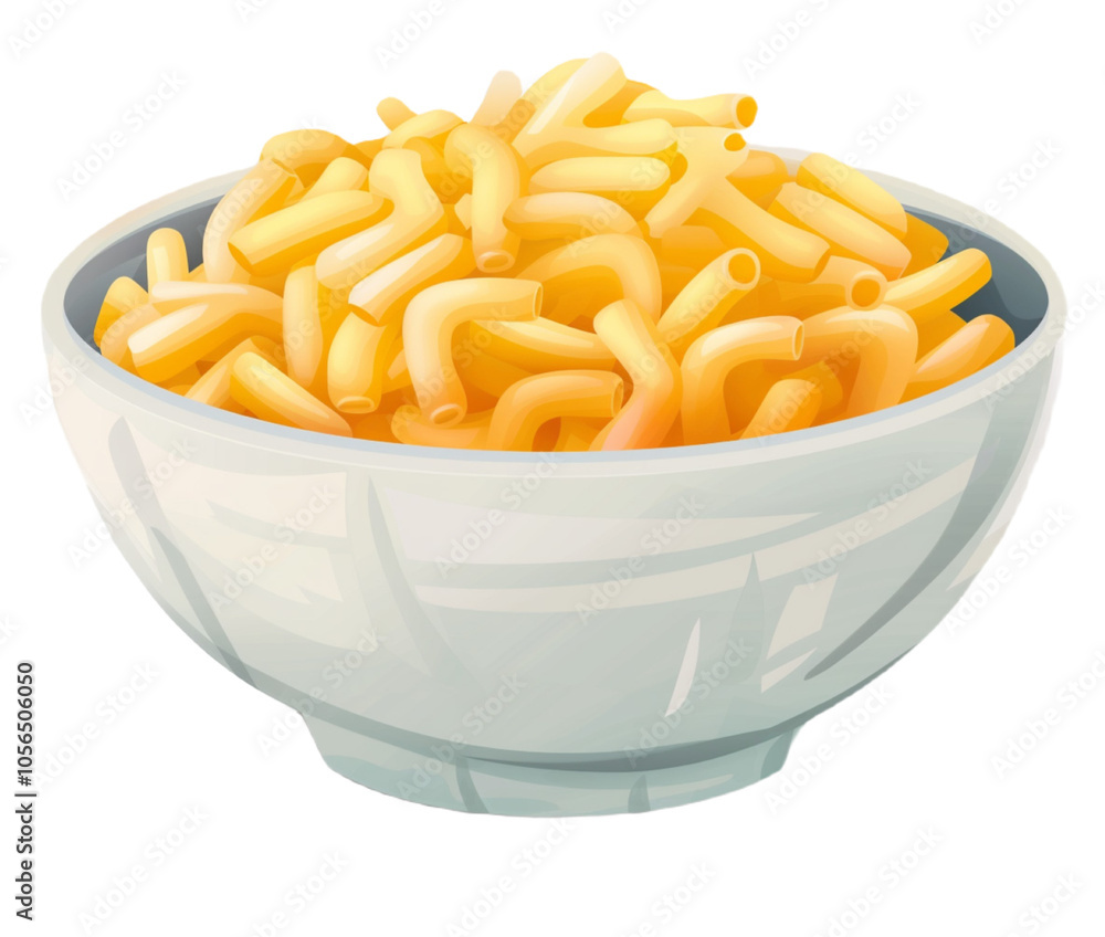Creamy macaroni and cheese in bowl isolated on transparent background Creamy macaroni and cheese in bowl isolated on transparent background
