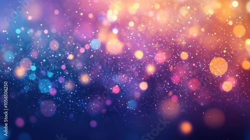 Colorful bokeh lights blending with digital code in an abstract tech-inspired background