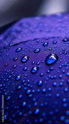 Close-up of water droplets on a purple surface