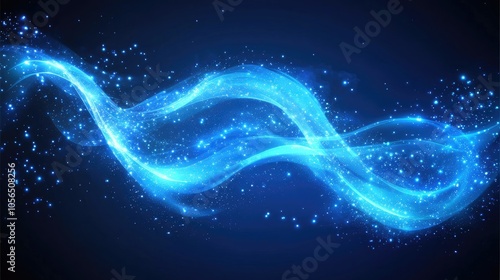 Futuristic tech vector design in blue, representing high-speed connections in digital space