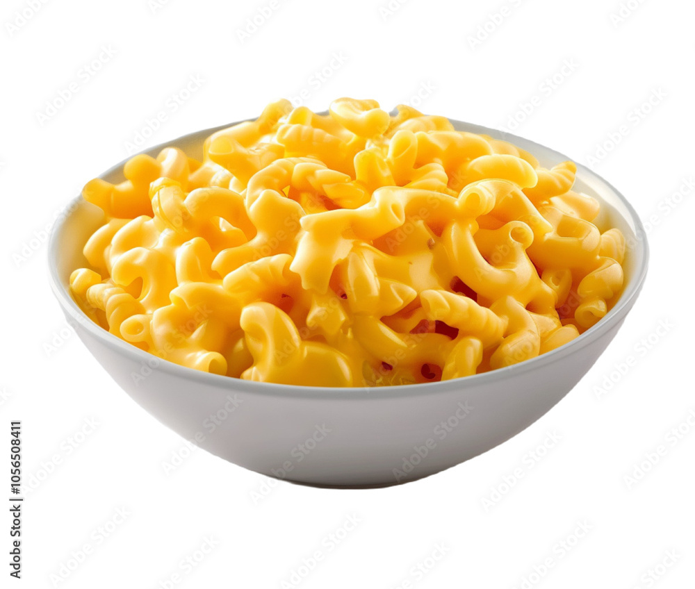 Creamy macaroni and cheese in bowl isolated on transparent background Creamy macaroni and cheese in bowl isolated on transparent background