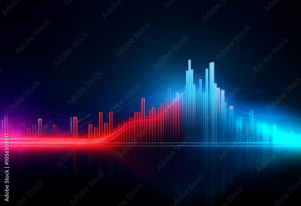 A futuristic cityscape with neon lights and a reflective surface. A futuristic cityscape with neon lights and a reflective surface.