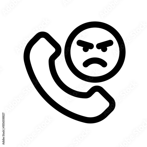 Angry Call Customer Icon