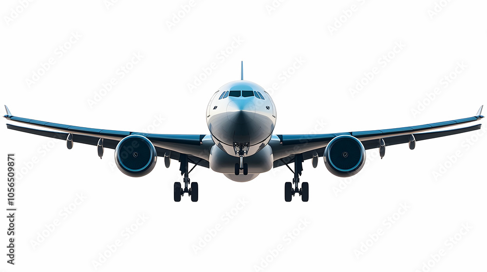 Airplane Front View Realistic Image Airplane Front View Realistic Image