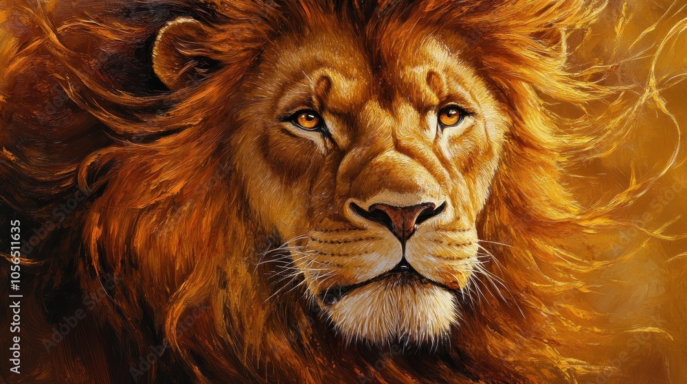 Majestic Lion Portrait Majestic Lion Portrait